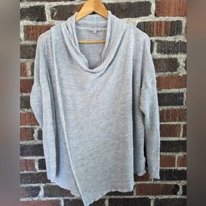 Royal Robbins Silver Gray Cardigan with Cowl Neck